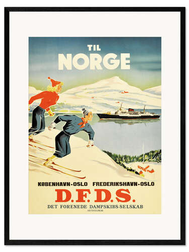 Plakat artystyczny premium w ramie To Norway