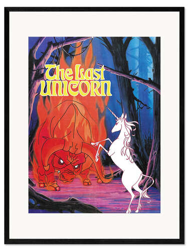 Inramat konsttryck The Last Unicorn I