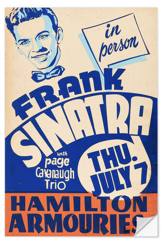 Selvklebende plakat Frank Sinatra – Hamilton Armouries