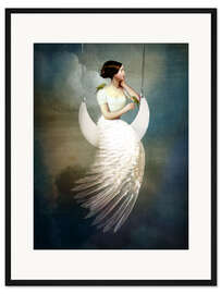 Gerahmter Kunstdruck Zum Mond und zurück - Catrin Welz-Stein