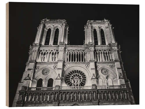 Wood print Notre Dame IV