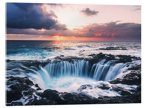 Akrylbillede Round waterfall in Gran Canaria