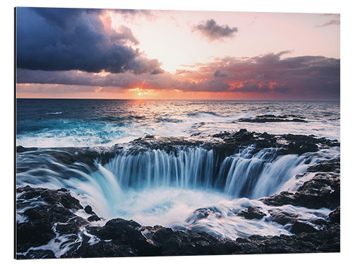 Obraz na aluminium Round waterfall in Gran Canaria