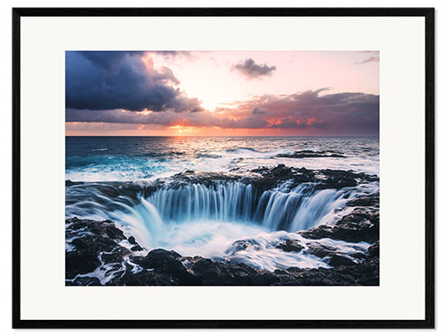 Framed art print Round waterfall in Gran Canaria