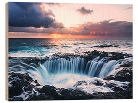 Tableau en bois Cascade ronde à Gran Canaria