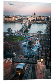 Acrylglasbild Kettenbrücke, Budapest