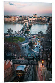 Foam board print Chain Bridge, Budapest