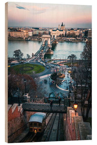 Wood print Chain Bridge, Budapest