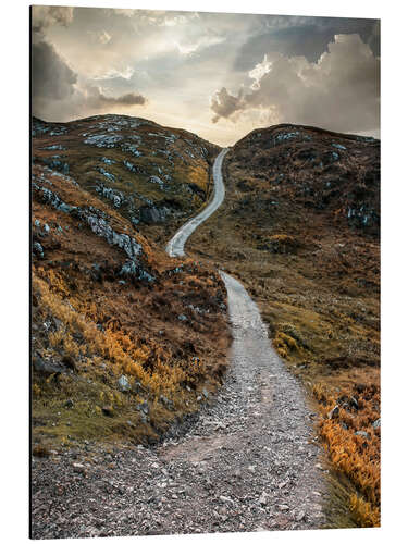 Print på aluminium Sunset over Skye Island