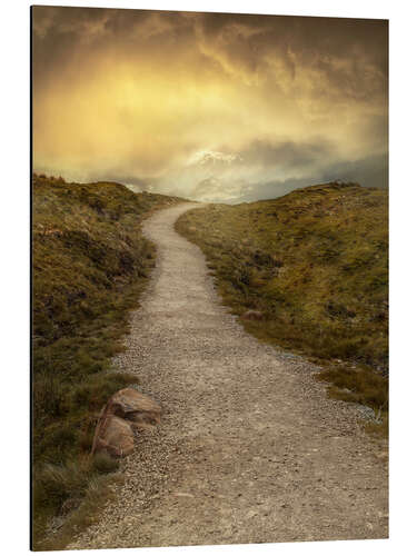 Tableau en aluminium Lever du soleil sur l'île de Skye