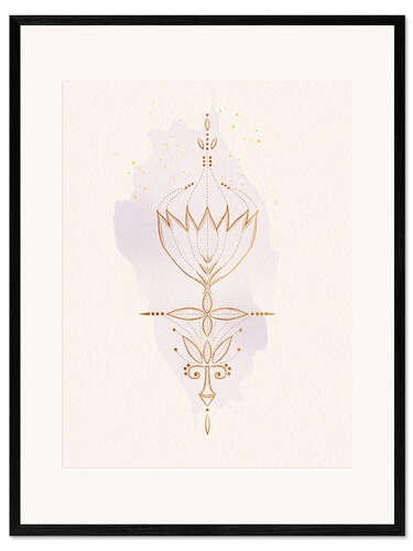 Kehystetty taidepainatus Spiritual Series - Lotus