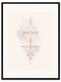 Kehystetty taidepainatus Spiritual Series - Lotus