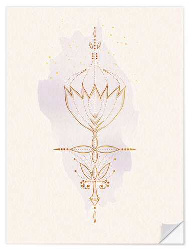 Wandsticker Spirituelles Zeichen - Lotus