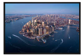 Gerahmter Kunstdruck New York City von oben