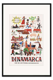 Gerahmter Kunstdruck Dänemark (spanisch)