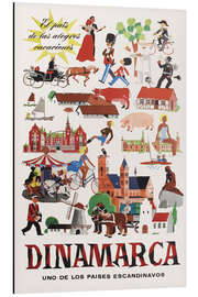 Magnettafel Dänemark (spanisch)