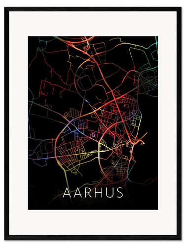 Ingelijste kunstdruk Aarhus
