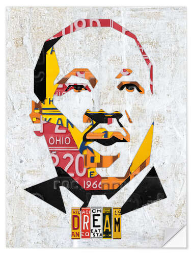 Selvklebende plakat Martin Luther King