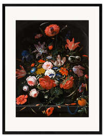 Framed art print Flowers in a glass vase