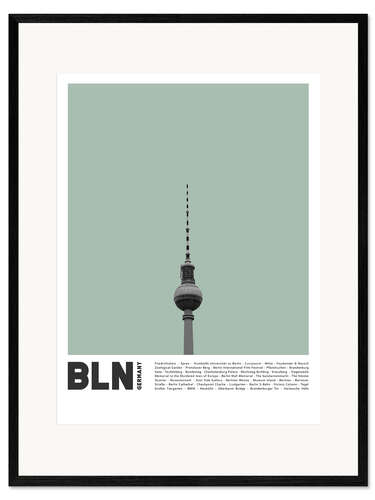 Plakat artystyczny premium w ramie Attractions in Berlin II