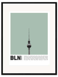 Plakat artystyczny premium w ramie Attractions in Berlin II