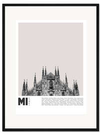 Gerahmter Kunstdruck Sehenswürdigkeiten in Mailand