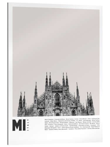 Galleriprint Severdigheter i Milano