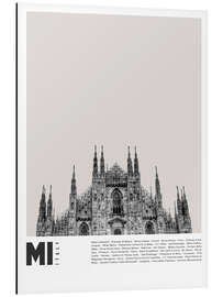 Magnettafel Sehenswürdigkeiten in Mailand