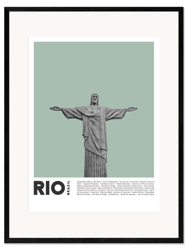 Framed art print Attractions in Rio