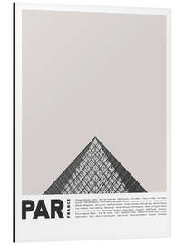 Aluminium print Attractions in Paris III