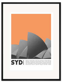 Gerahmter Kunstdruck Sehenswürdigkeiten in Sydney