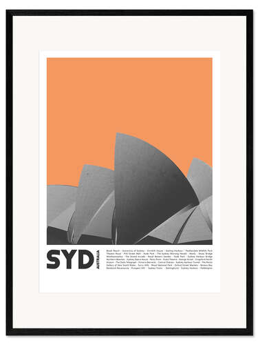 Framed art print Attractions in Sydney