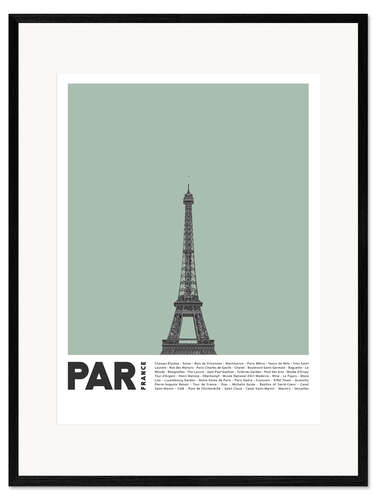 Gerahmter Kunstdruck Sehenswürdigkeiten in Paris I