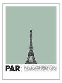 Poster Sehenswürdigkeiten in Paris I