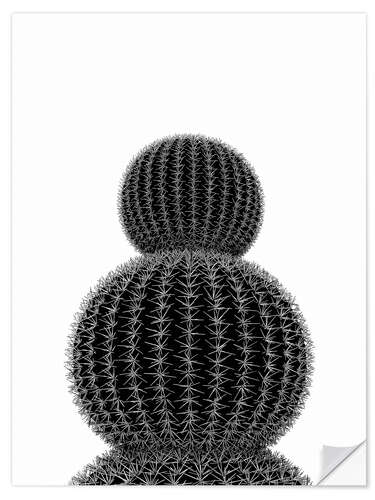 Sisustustarra Black cactus