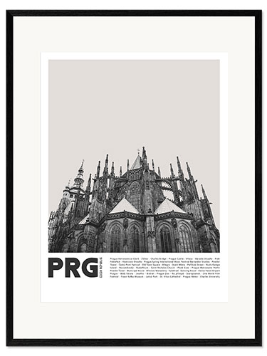 Framed art print Sightseeing in Prague II