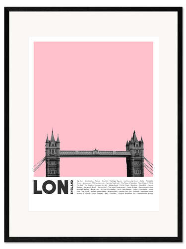 Framed art print Attractions in London III