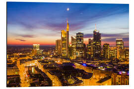 Aluminium print Frankfurt Skyline