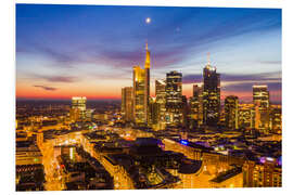 Foam board print Frankfurt Skyline