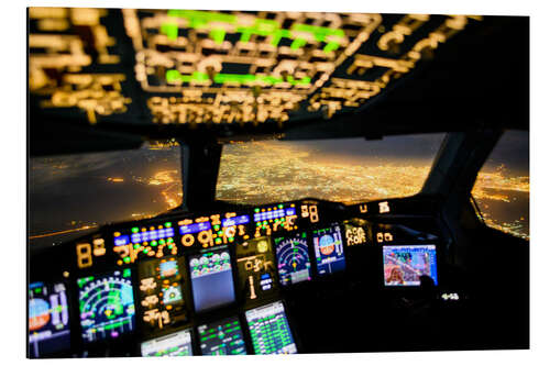 Alubild A380 Cockpit mit blick auf Teheran