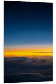 Magnettafel Mond, Venus &amp; Jupiter in der Abenddämmerung