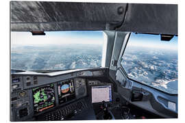 Galleriprint A380 cockpit over the Hindu Kush