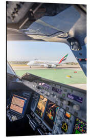 Magnettafel Airbus A380 Cockpit und A380 auf Startbahn