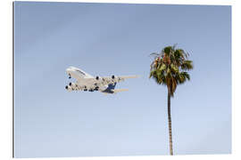 Gallery Print Airbus A380 über Palmen