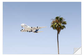 Wall sticker Airbus A380 over palm trees