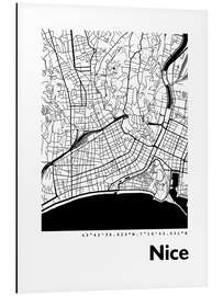 Magnettafel Karte von Nizza