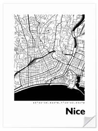 Sticker mural Plan de Nice