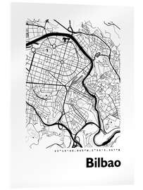 Akryylilasitaulu Map of bilbao