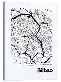 Canvas print Map of bilbao