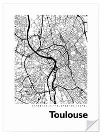 Sticker mural Plan de Toulouse